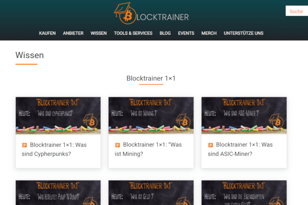 Blocktrainer Screenshot